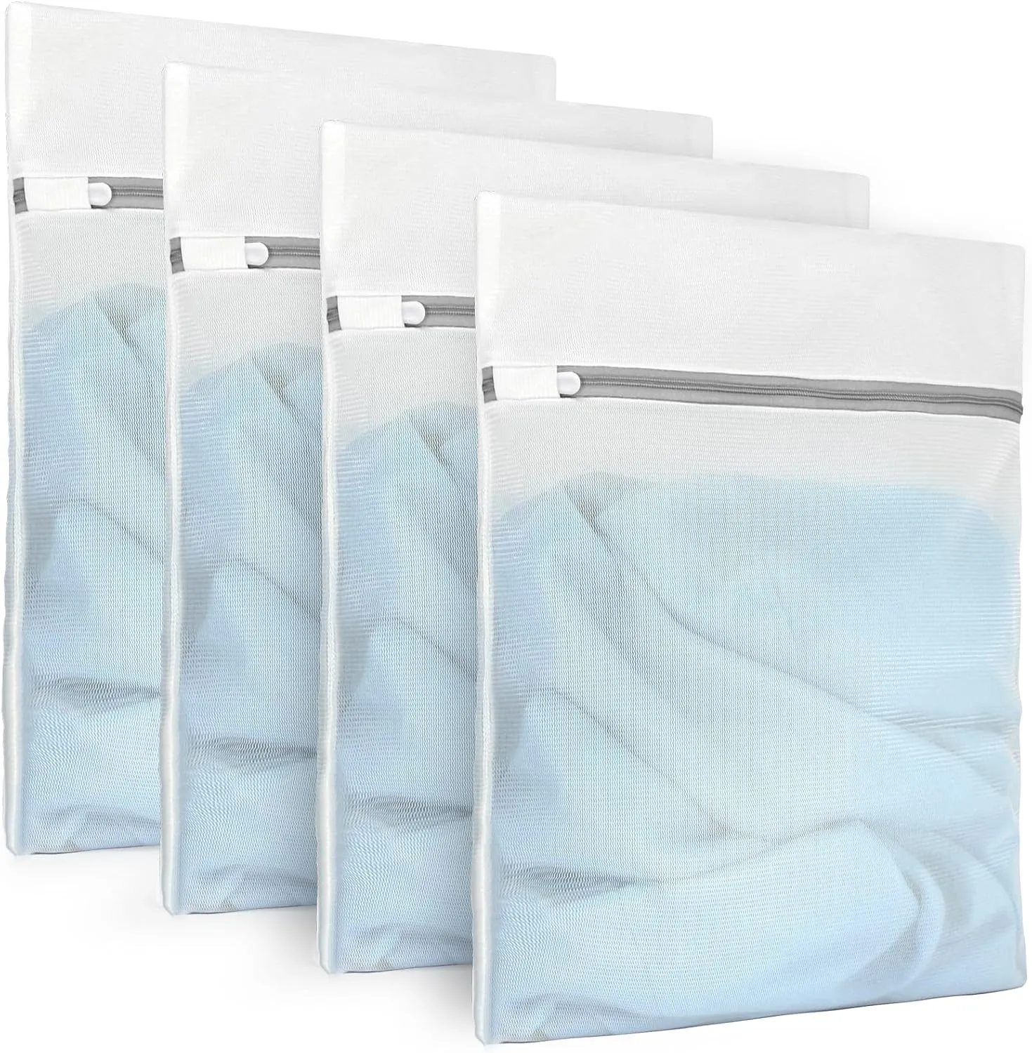 3Pcs Durable Fine Mesh Laundry Bags for Delicates 12 x 16 Inches (3, Medium)