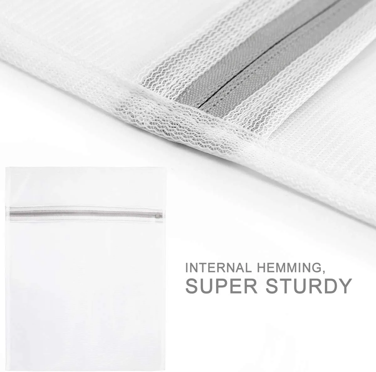 3Pcs Durable Fine Mesh Laundry Bags for Delicates 12 x 16 Inches (3, Medium)