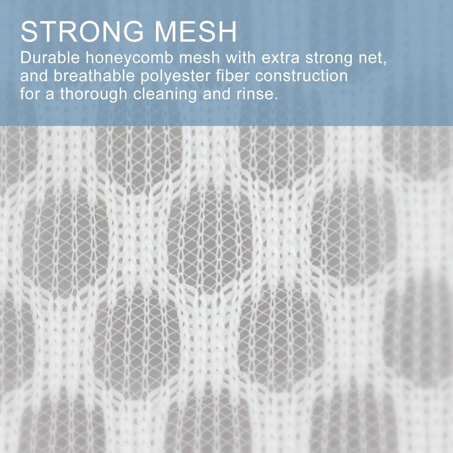 3Pcs Durable Honeycomb Mesh Laundry Bags for Delicates 1 Large 16 x 20 Inches, 1 Medium 12 x 16 Inches, 1 Small 9 x 12 Inches (Honeycomb Mesh)
