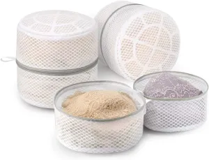3Pcs Durable Honeycomb Mesh Laundry Bags for Delicates, Large Lingerie Wash Bag 8 x 8 x 8 Inches