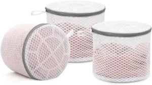 3Pcs Durable Honeycomb Mesh Laundry Bags for Delicates, Lingerie Wash Bag 7 x 7 x 6 Inches