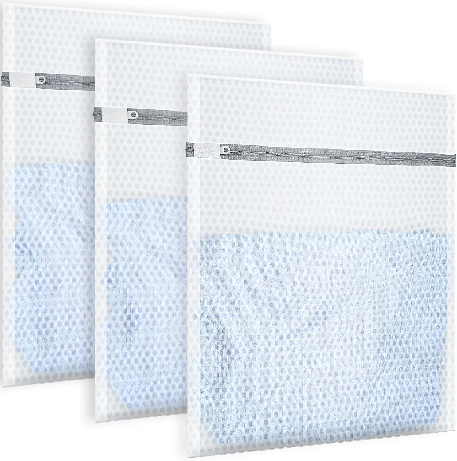 3Pcs Honeycomb Mesh Laundry Bags for Delicates, 12 x 16 inches Lingerie Bags for Washing Delicates(3 Medium)