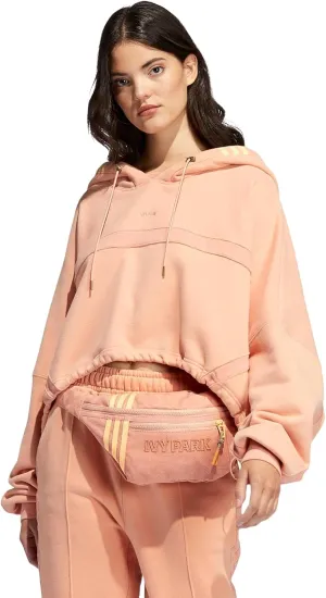 ADIDAS X IVY PARK WOMEN'S OVERSIZED HOODED SHRUG, AMBIENT BLUSH, MEDIUM