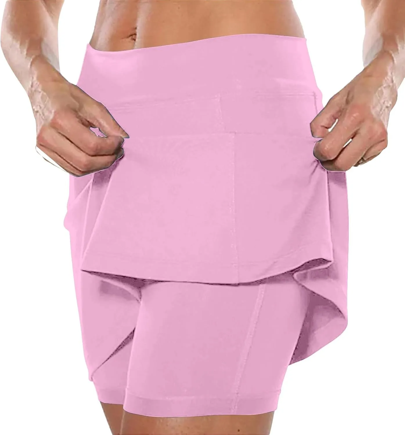 aihihe Pleated midi Skirts for Women with Pockets Black Mini Skirt y2k Pleated Black Mini Skirt for Tall Women
