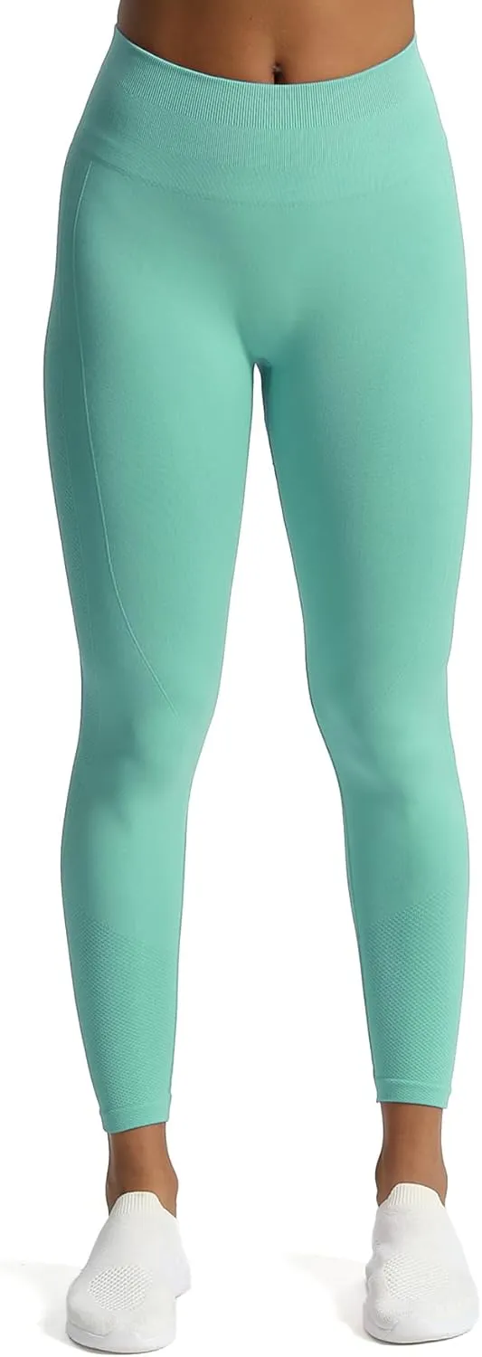 Aoxjox Workout Seamless Leggings for Women High Waisted Fitness Yoga Contour Sculpt Pants 22"