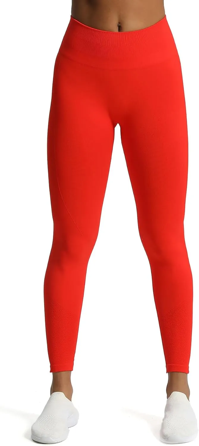 Aoxjox Workout Seamless Leggings for Women High Waisted Fitness Yoga Contour Sculpt Pants 22"