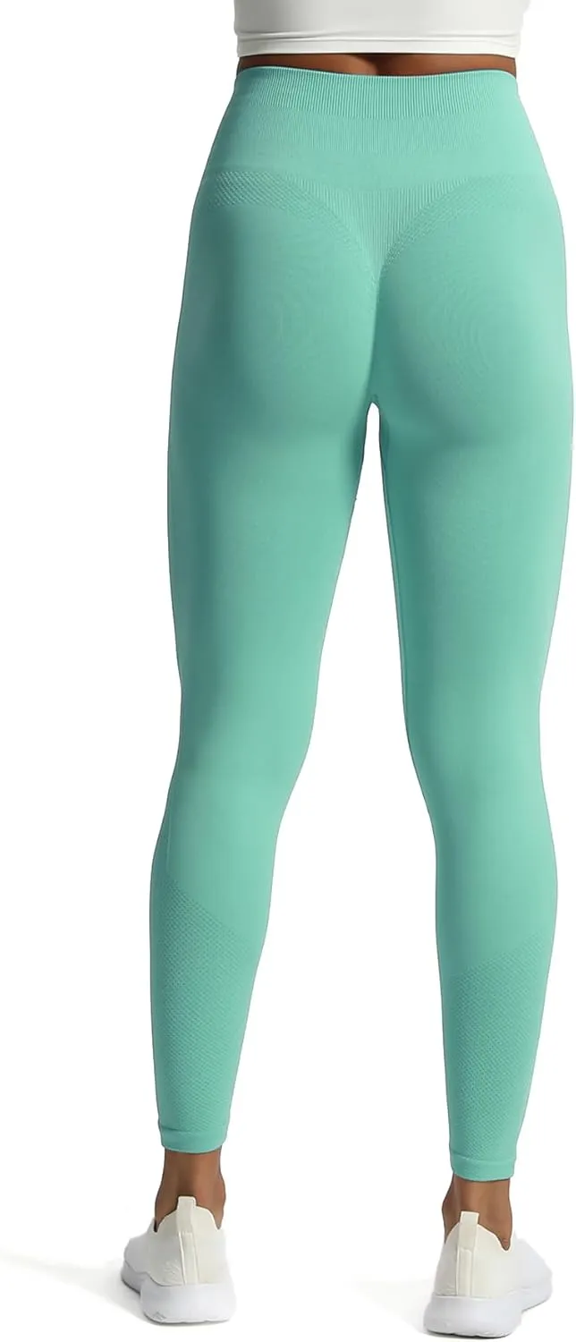 Aoxjox Workout Seamless Leggings for Women High Waisted Fitness Yoga Contour Sculpt Pants 22"