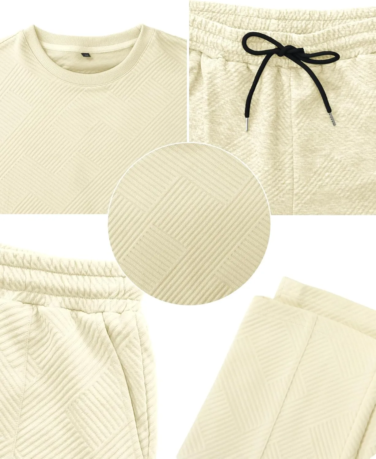 Babioboa Men's Tracksuit Knit Jacquard 2 Piece Long Sleeve Pullover Jogging Tracksuit Athletic running Casual Sportswear
