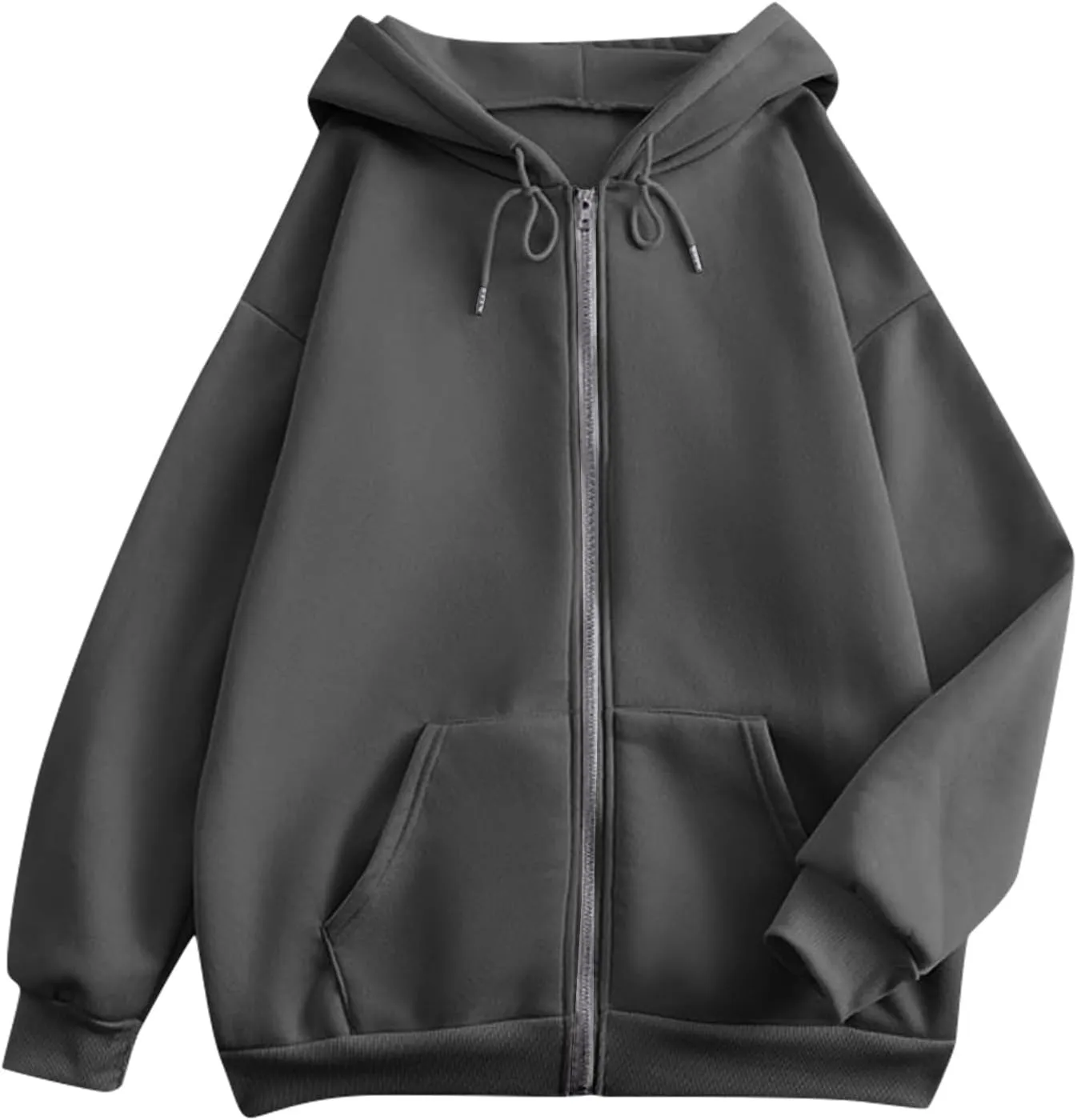 BAXLIMEK Zip Up Hoodies for Women,2023 Fall Outfits Casual Long Sleeve Hoodies Outerwear,Trendy Oversized Sweatshirt Coats