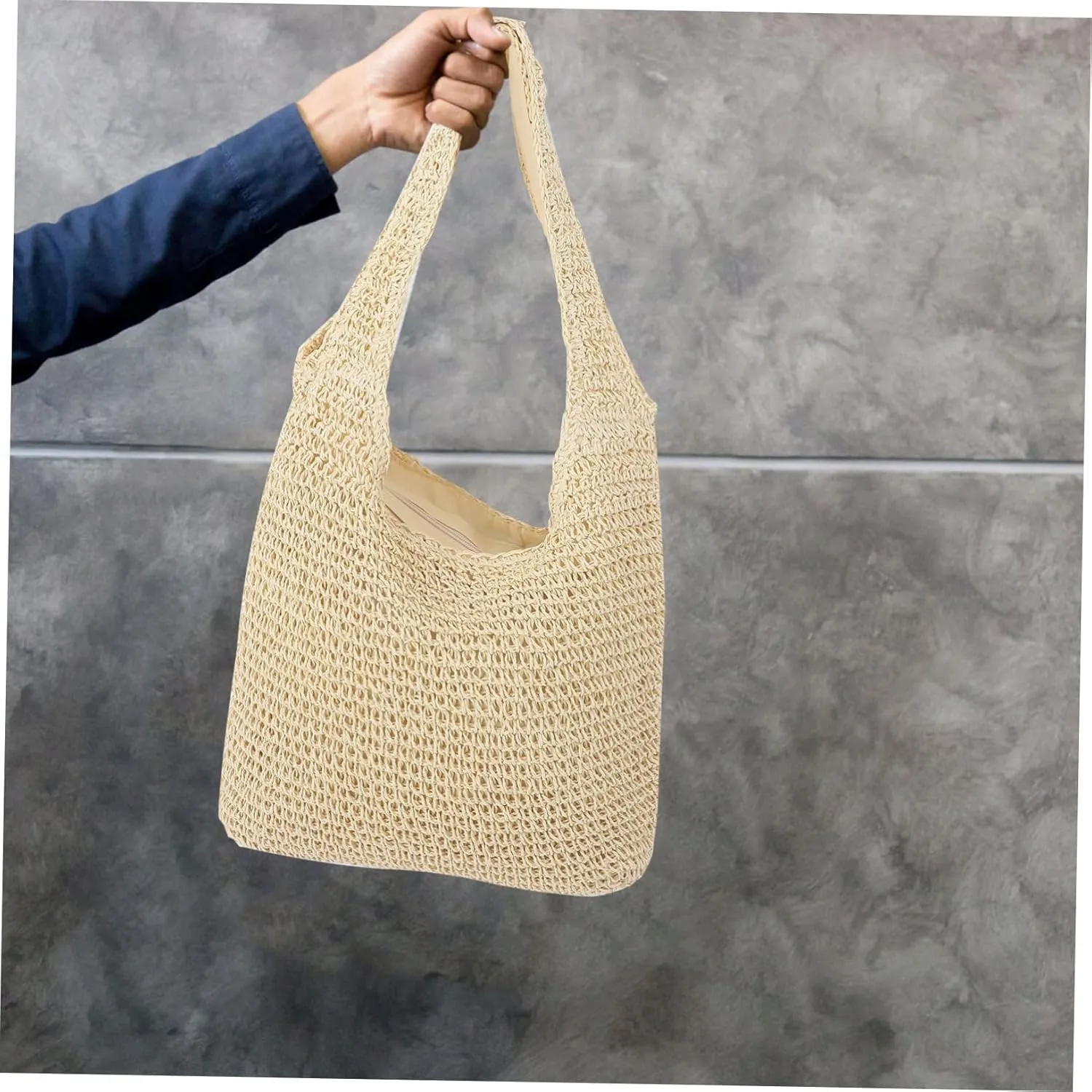 BESTYASH Fashion Weaving Bag Ladies Wallet Trendy Beach Bag Woven Tote Bag Tote Handbags Pouch Beach Bag Woman
