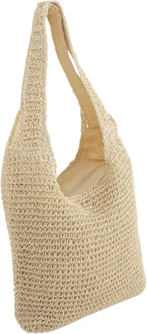 BESTYASH Fashion Weaving Bag Ladies Wallet Trendy Beach Bag Woven Tote Bag Tote Handbags Pouch Beach Bag Woman