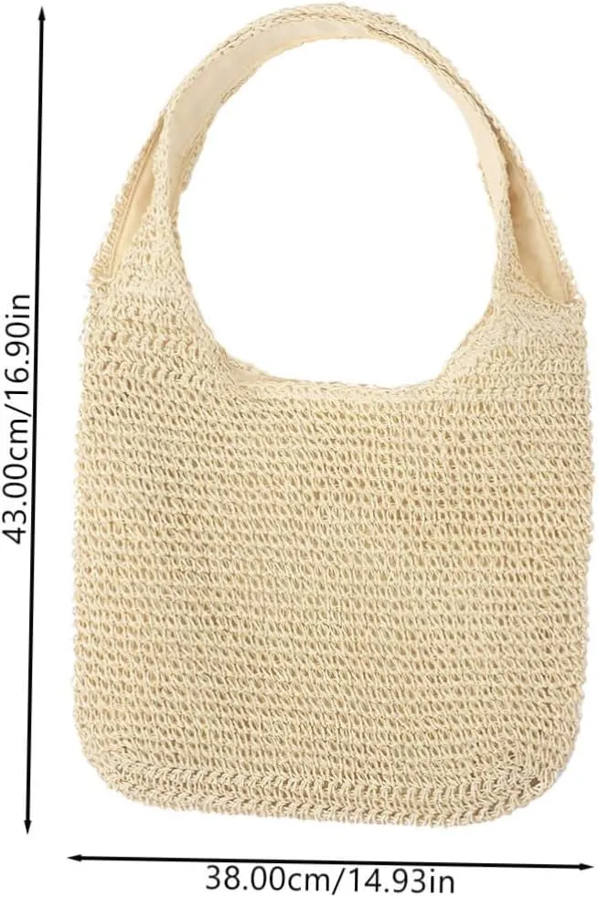 BESTYASH Fashion Weaving Bag Ladies Wallet Trendy Beach Bag Woven Tote Bag Tote Handbags Pouch Beach Bag Woman