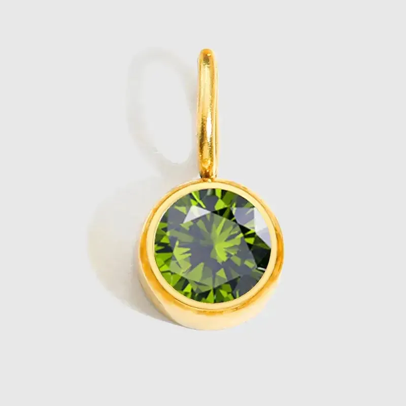 Birthstone Gem Charm For Charm Necklace Pendant