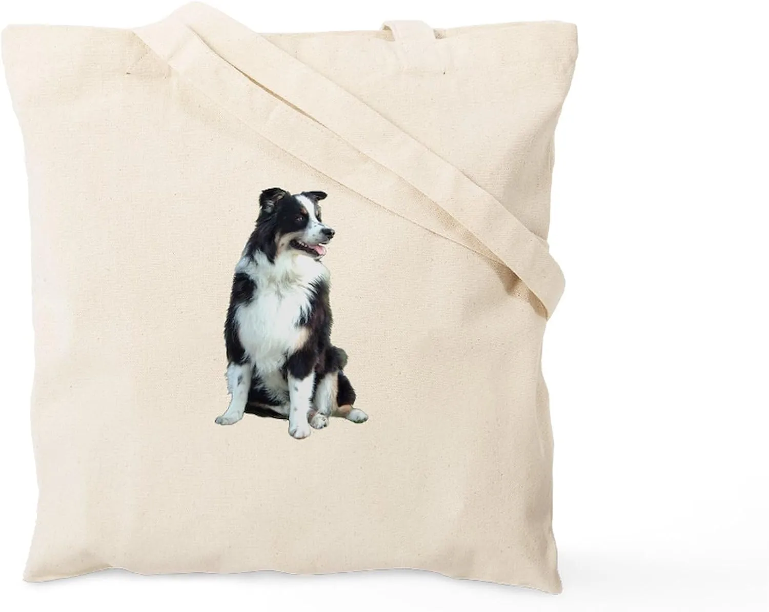 CafePress Australian Shep (BW) Tote Bag Reusable Natural Beige Canvas Shopping Bag