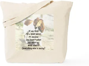 CafePress Boer Goat Tote Bag Reusable Natural Beige Canvas Shopping Bag