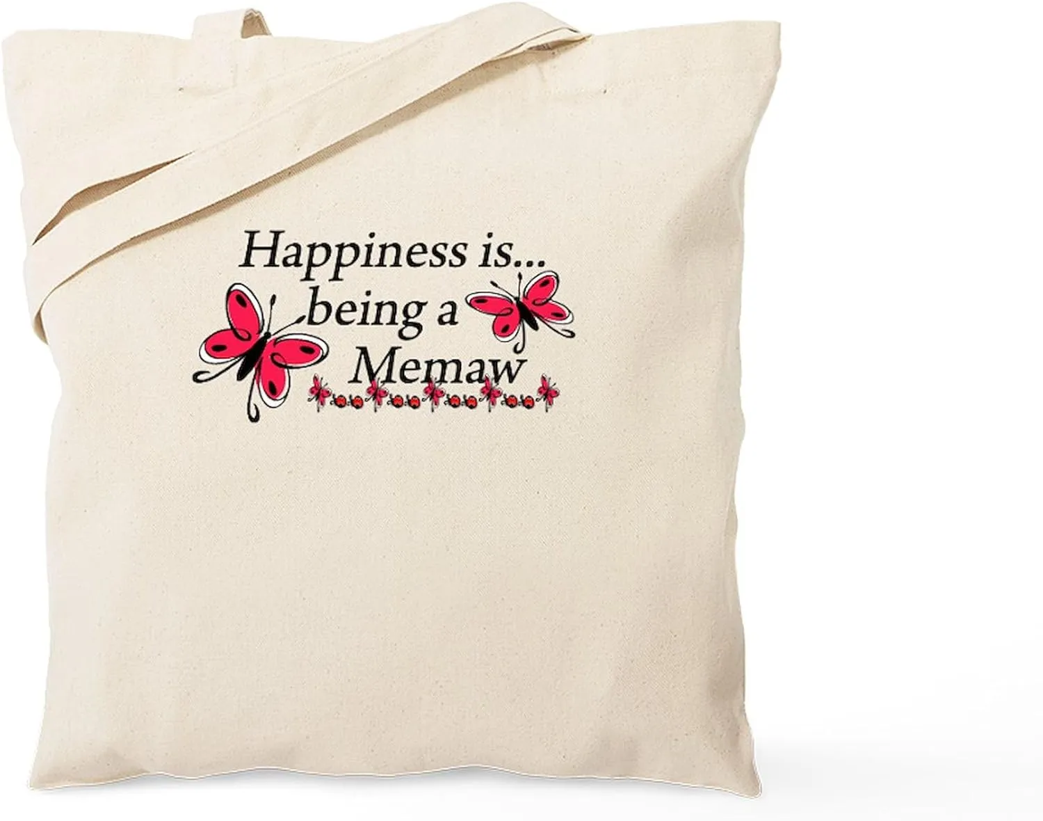 CafePress Butterfly Being A Memaw Tote Bag Reusable Natural Beige Canvas Shopping Bag