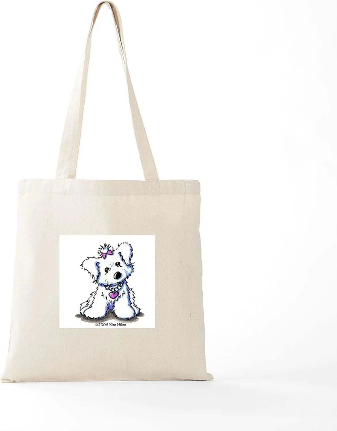 CafePress Maltese Diva Tote Bag Reusable Natural Beige Canvas Shopping Bag