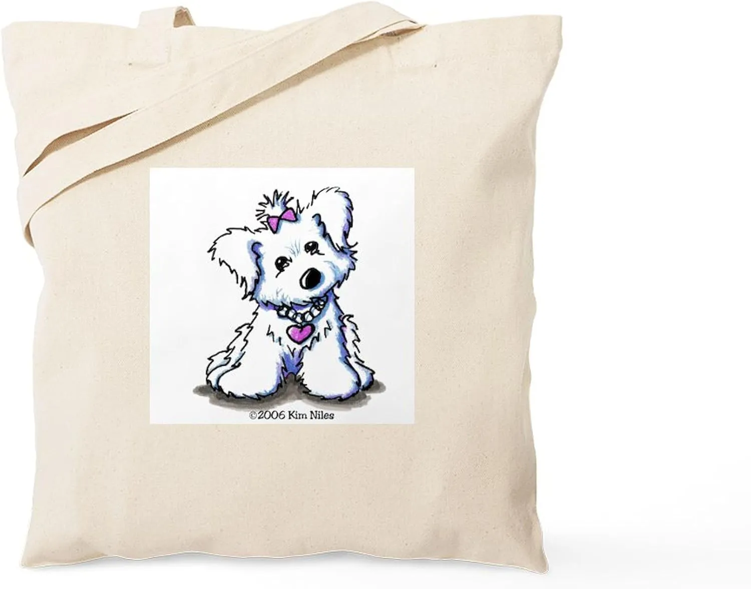 CafePress Maltese Diva Tote Bag Reusable Natural Beige Canvas Shopping Bag