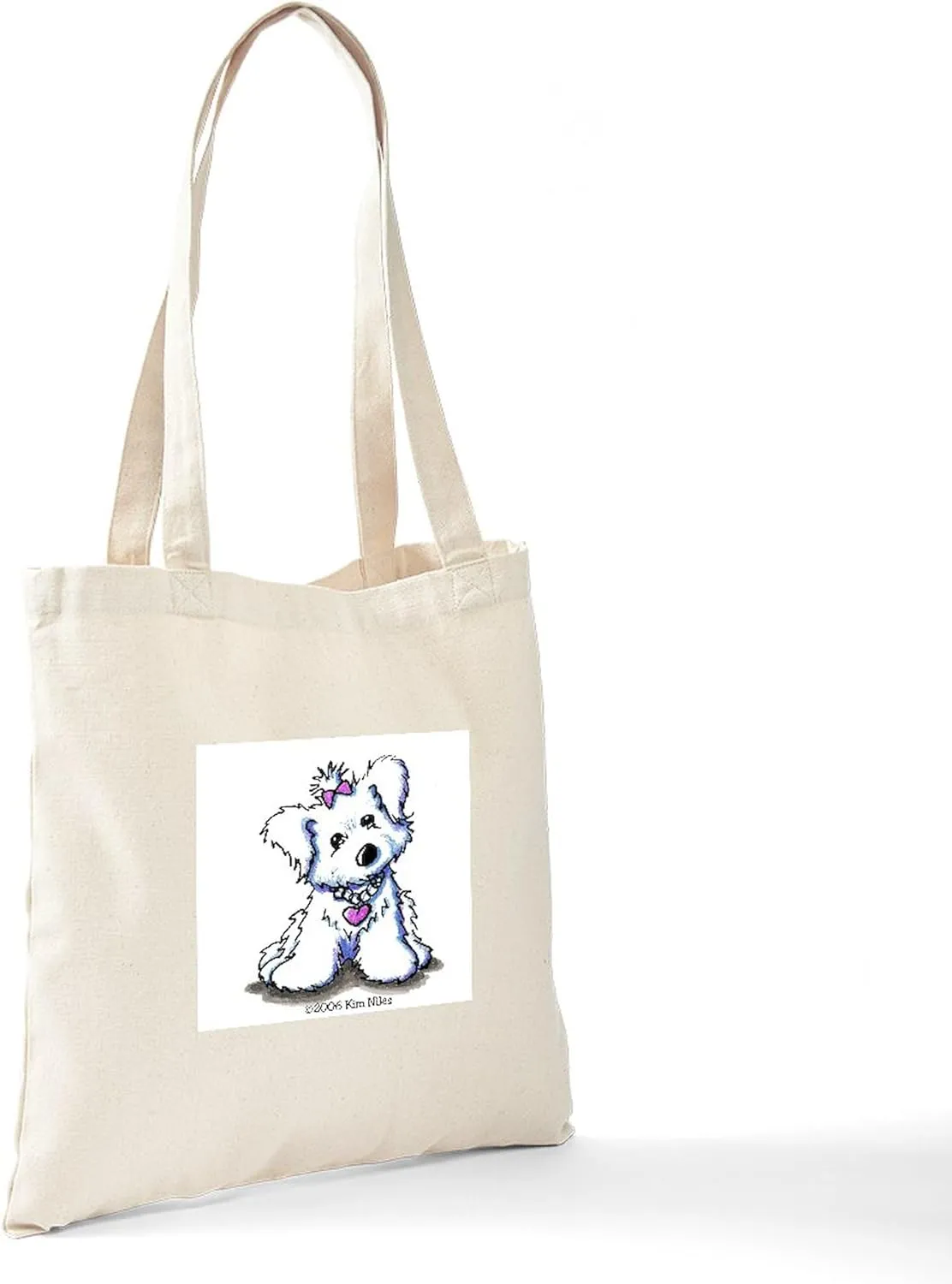CafePress Maltese Diva Tote Bag Reusable Natural Beige Canvas Shopping Bag