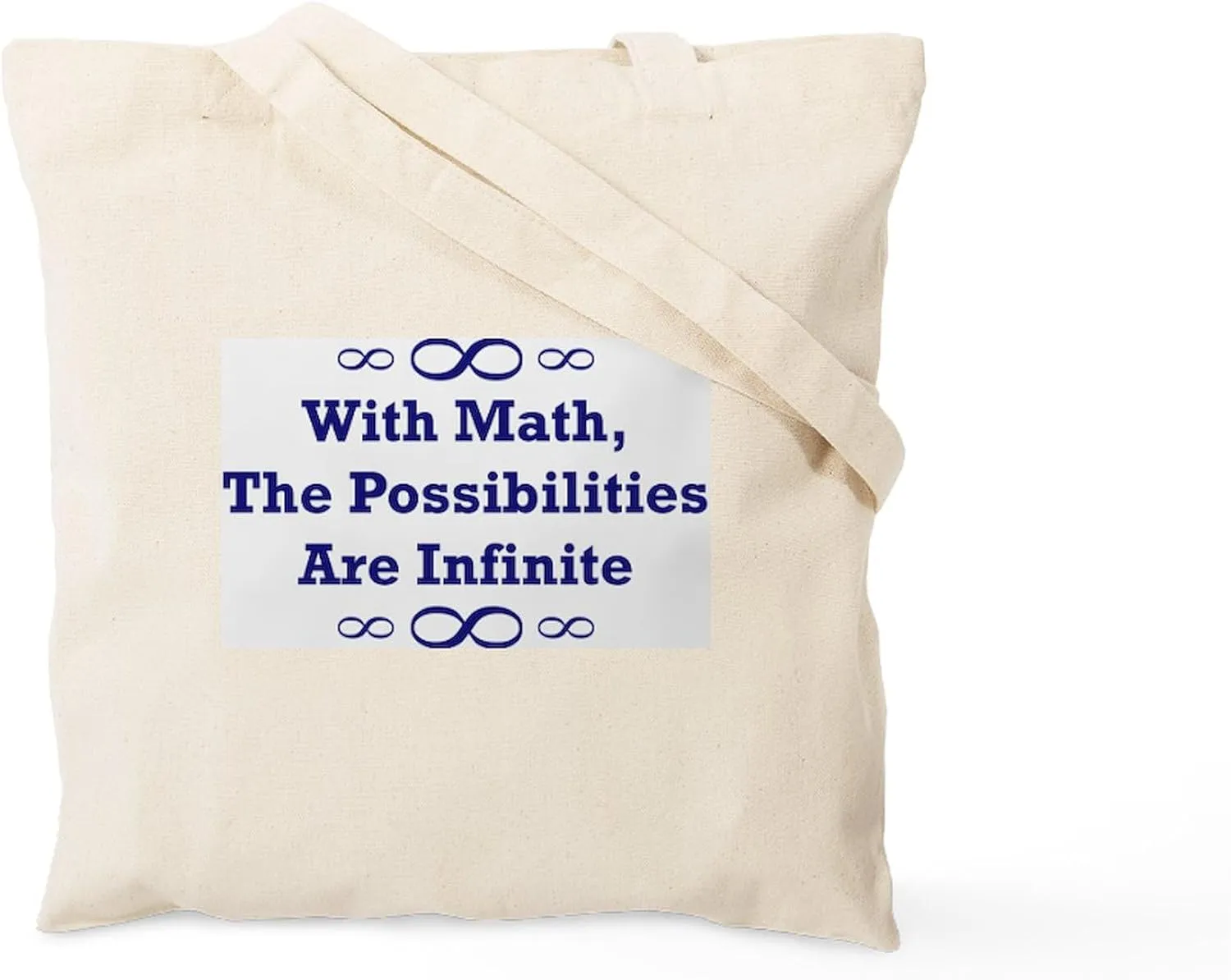 CafePress With Math, The Possibilities Tote Bag Reusable Natural Beige Canvas Shopping Bag