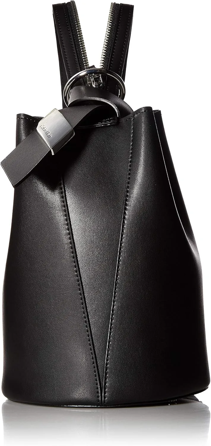 Calvin Klein Karsyn Nappa Leather 3 in 1 Convertible Bucket