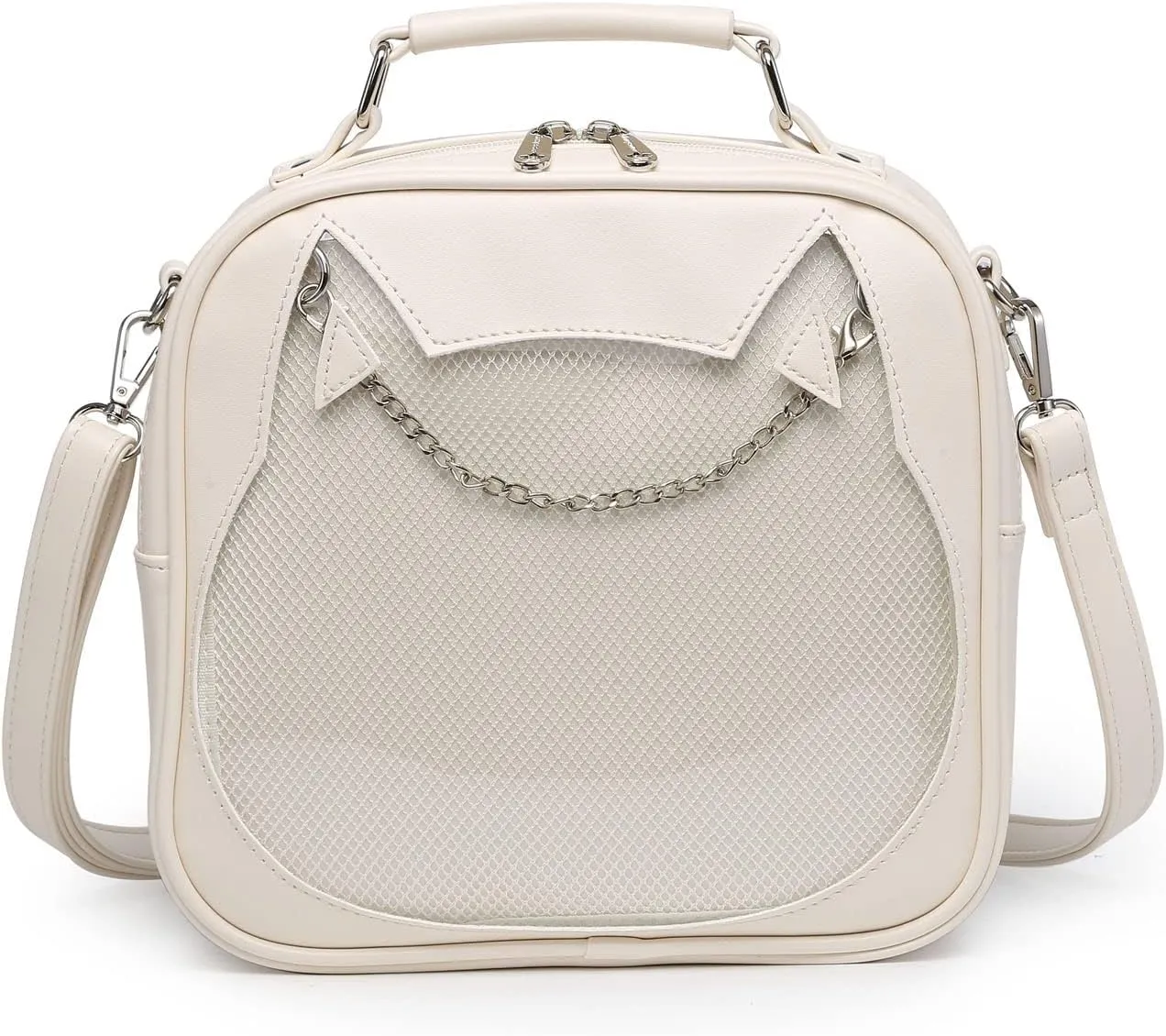 Cat Ita Bag Crossbody Bag Shoulder Bag Backpack Satchel Kawaii Purse with Pin Display