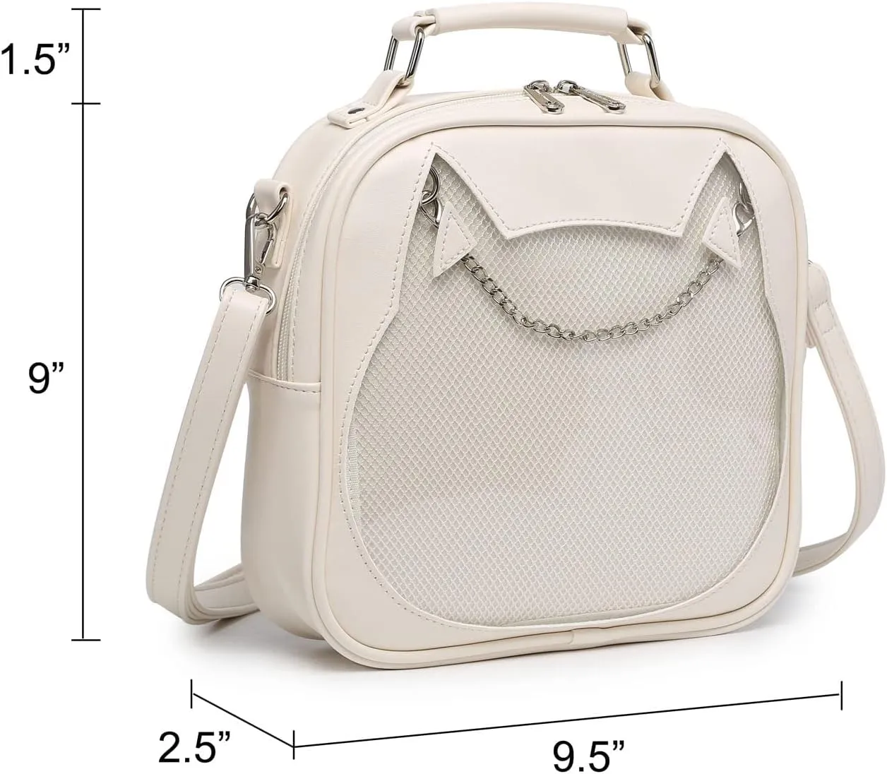 Cat Ita Bag Crossbody Bag Shoulder Bag Backpack Satchel Kawaii Purse with Pin Display