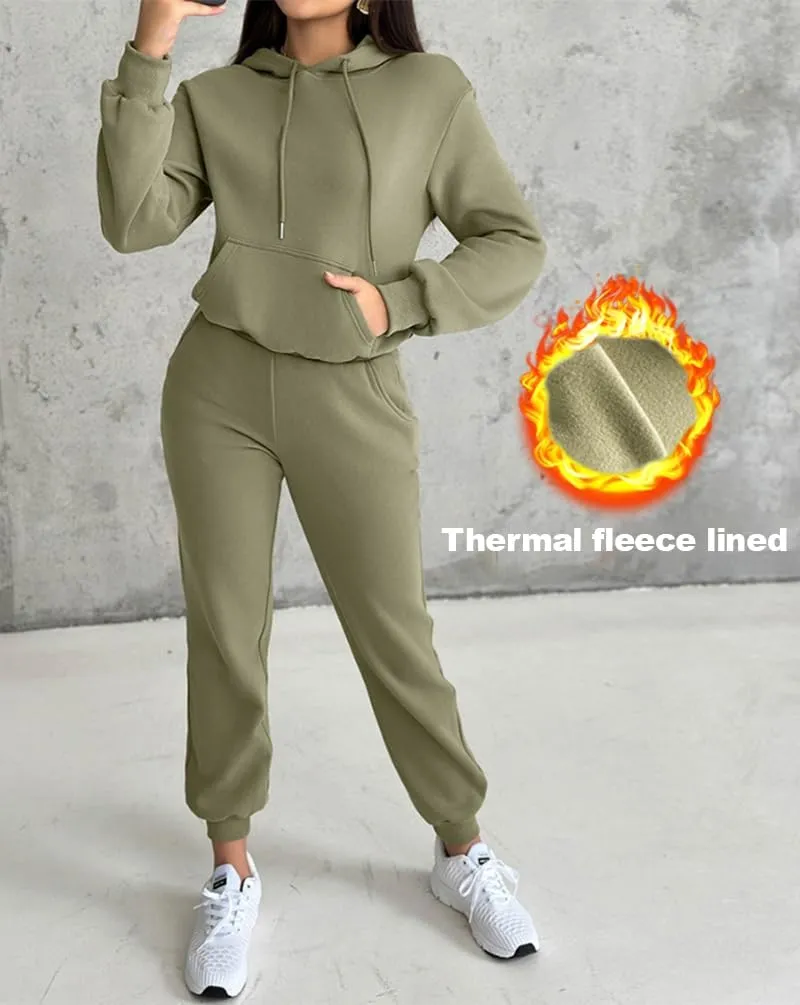 CHICME BEST SHOPPING DEALS Chic Me 2 Piece Jogger Set Long Sleeve Hoodie Pullover Tops Tracksuit Athletic Fall 0utfits