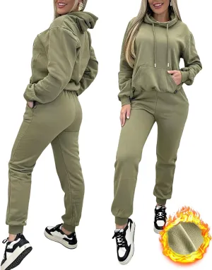 CHICME BEST SHOPPING DEALS Chic Me 2 Piece Jogger Set Long Sleeve Hoodie Pullover Tops Tracksuit Athletic Fall 0utfits