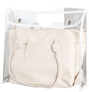 Clear Plastic Handbag Storage Organiser Dust Cover Bag Dustproof Moistureproof Purse Protector Bag 4 Sizes Storage for Handbags, Wallets, Scarves, Clothes, Backpacks, Blankets