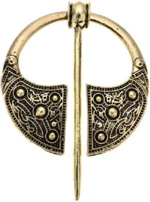COLORFULBLING Brooch Cloak Pin Scarf Shawl Buckle Clasp Pin Brooch Penannular Brooch for Costume Accessory, Antique Silver, Rose Gold(silver)