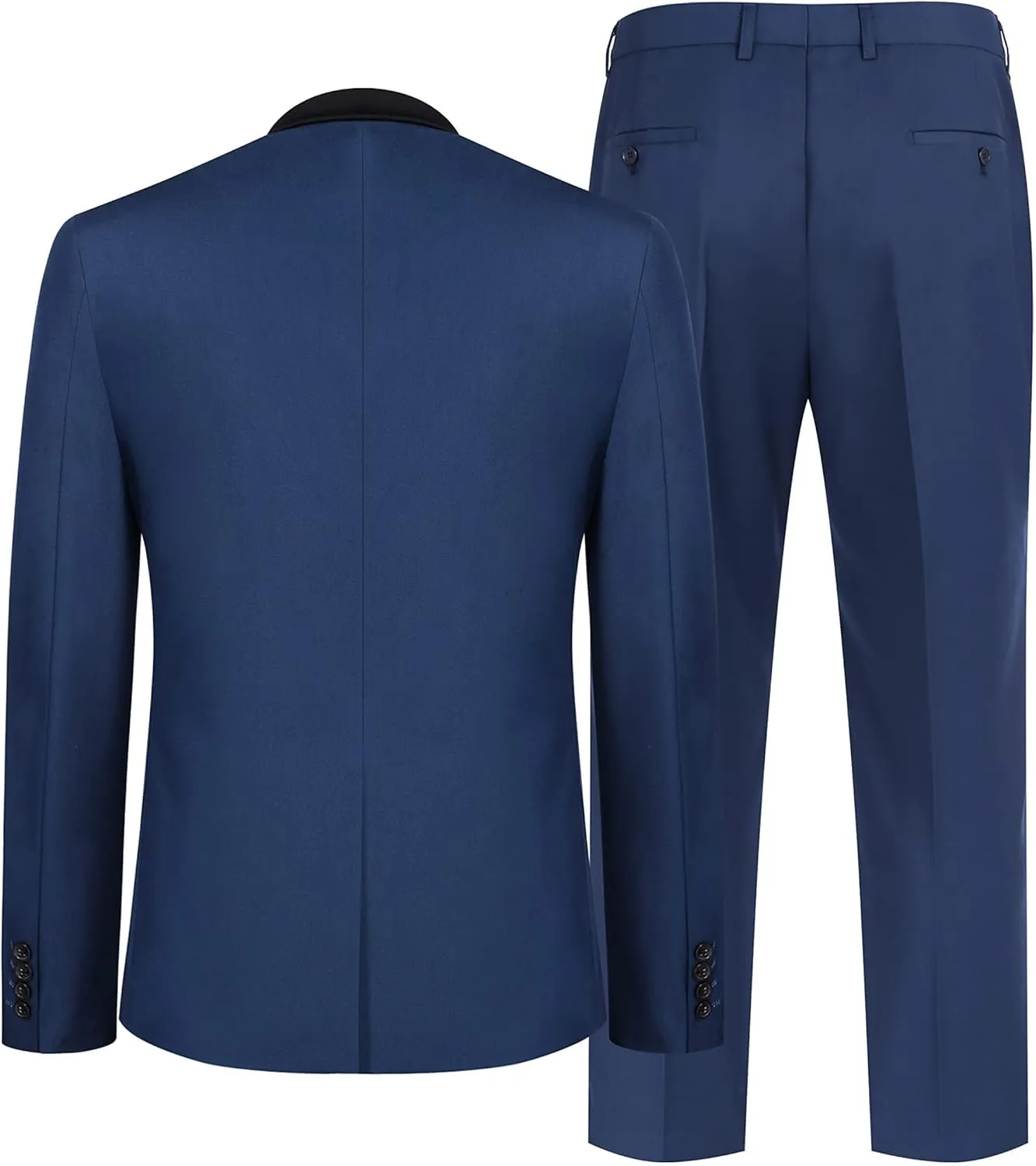 COOFANDY Men's Wedding Suits 2 Piece Tuxedo Jacket One Button Peak Lapel Suit Jacket Dress Pants for Dinner,Prom,Party