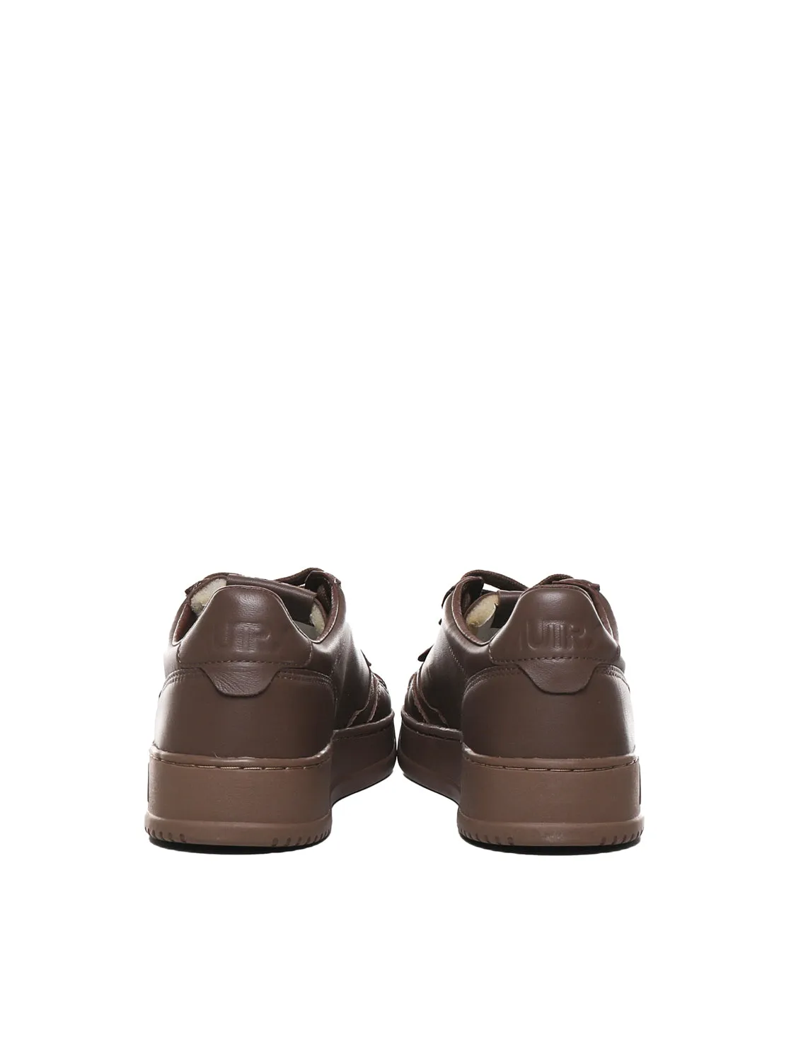 Cowskin White Lace-Up Sneakers