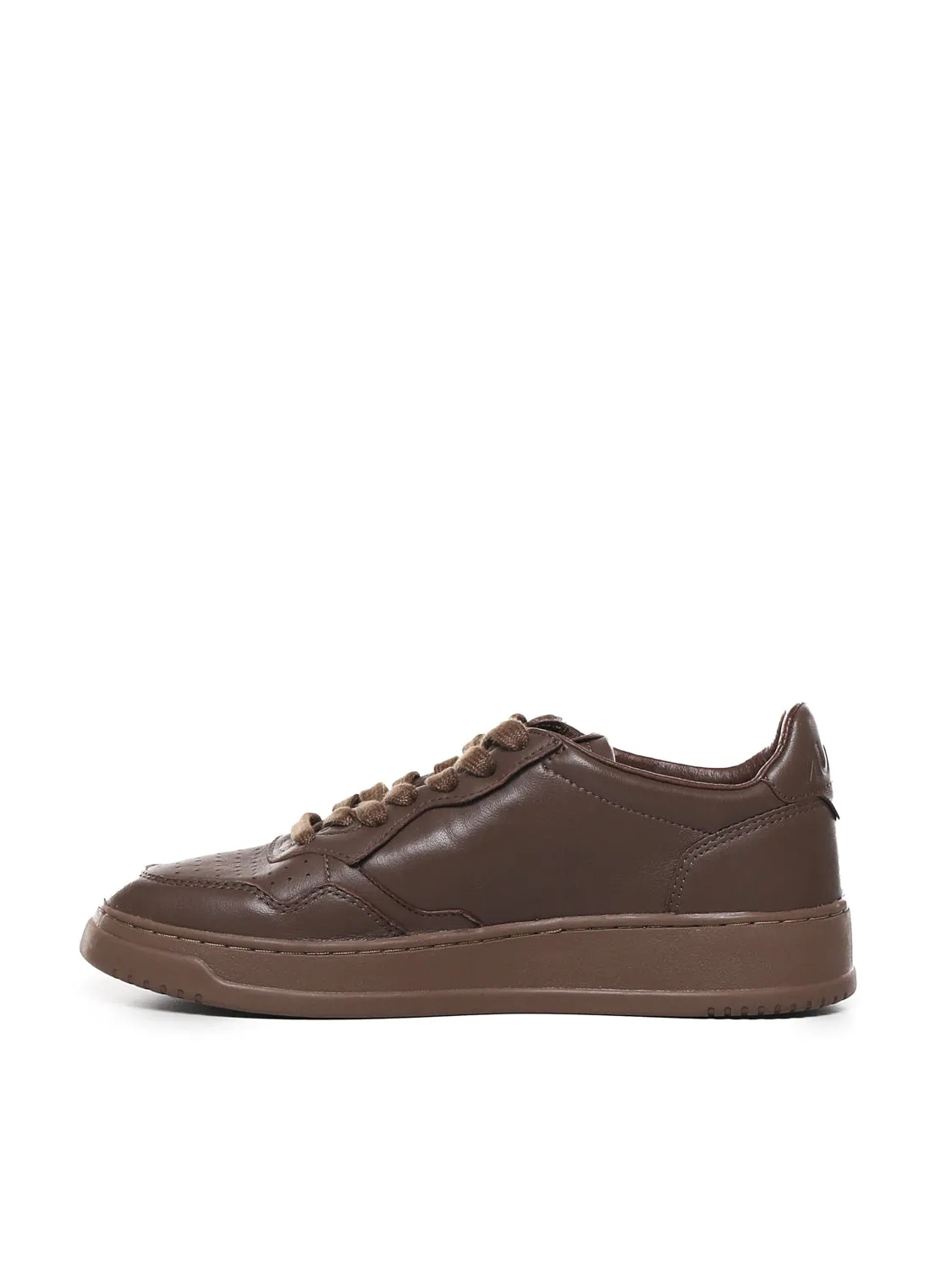 Cowskin White Lace-Up Sneakers