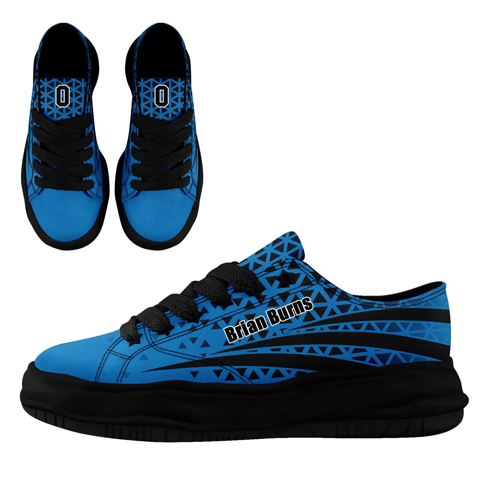 Custom Blue Black North Carolina Football Jersey and Sports Shoes Combo Offer Personalized Combo ZH-D023031-5