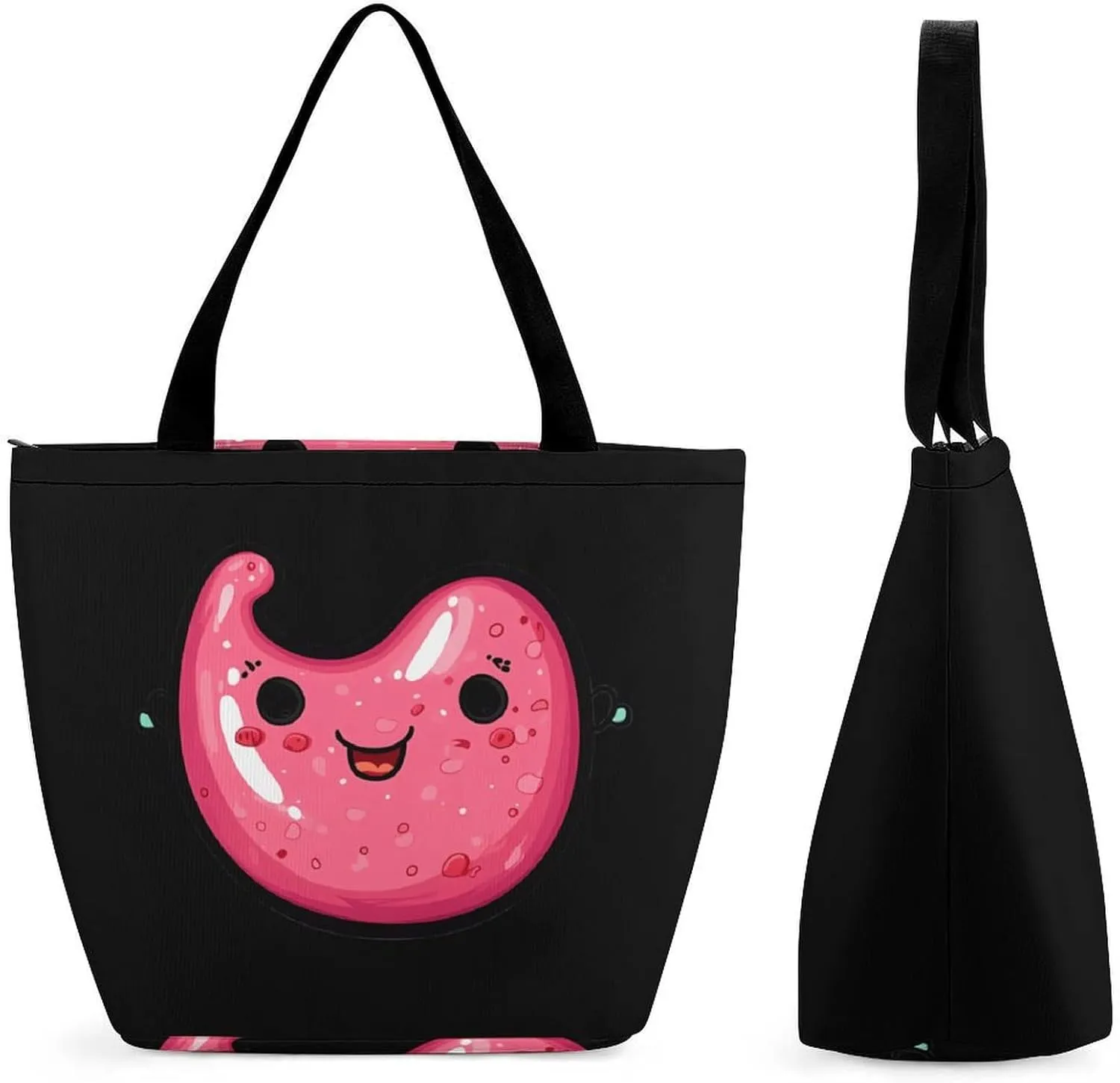 Cute Stomach Women's Shopping Grocery Tote Bag Handbags Large Shoulder Bags Work Business Travel