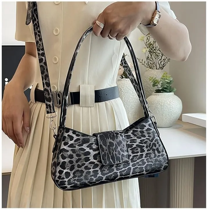 Cute y2k Cheetah Handbags for Women, Fashion Shoulder Bag Hobo Bag Demure Y2k Classy Mcbling Leopard Print Sling Purse (Style 2)