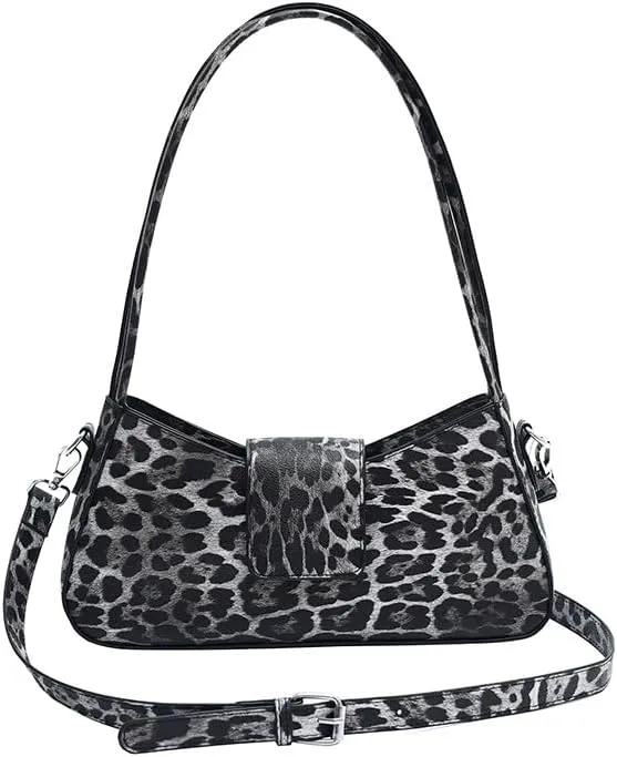 Cute y2k Cheetah Handbags for Women, Fashion Shoulder Bag Hobo Bag Demure Y2k Classy Mcbling Leopard Print Sling Purse (Style 2)