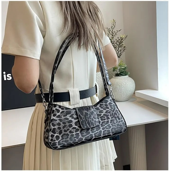 Cute y2k Cheetah Handbags for Women, Fashion Shoulder Bag Hobo Bag Demure Y2k Classy Mcbling Leopard Print Sling Purse (Style 2)