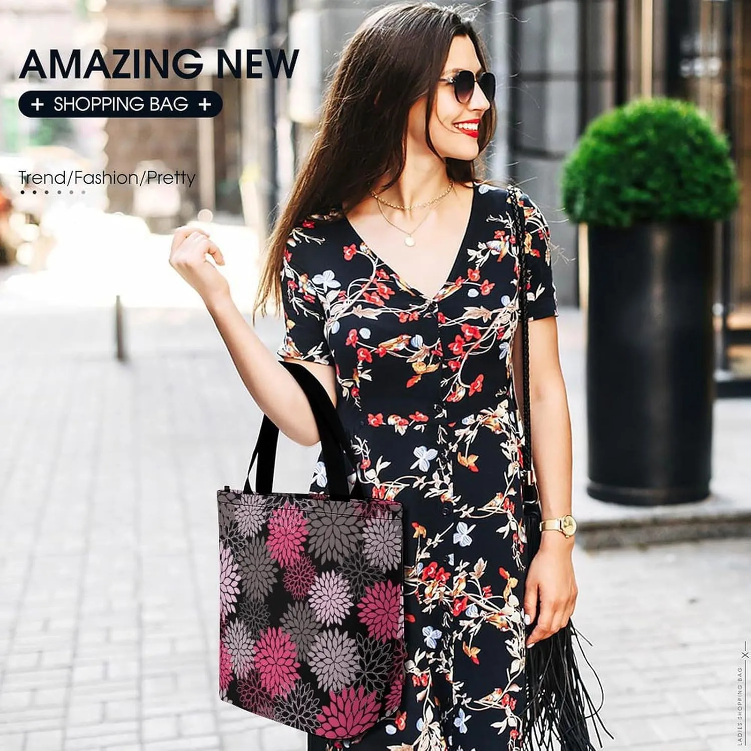 Doodle Cats Print Hobo Handbags With Zipper Women's Tote Handbags
