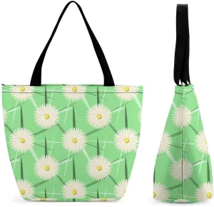 Doodle Cats Print Hobo Handbags With Zipper Women's Tote Handbags