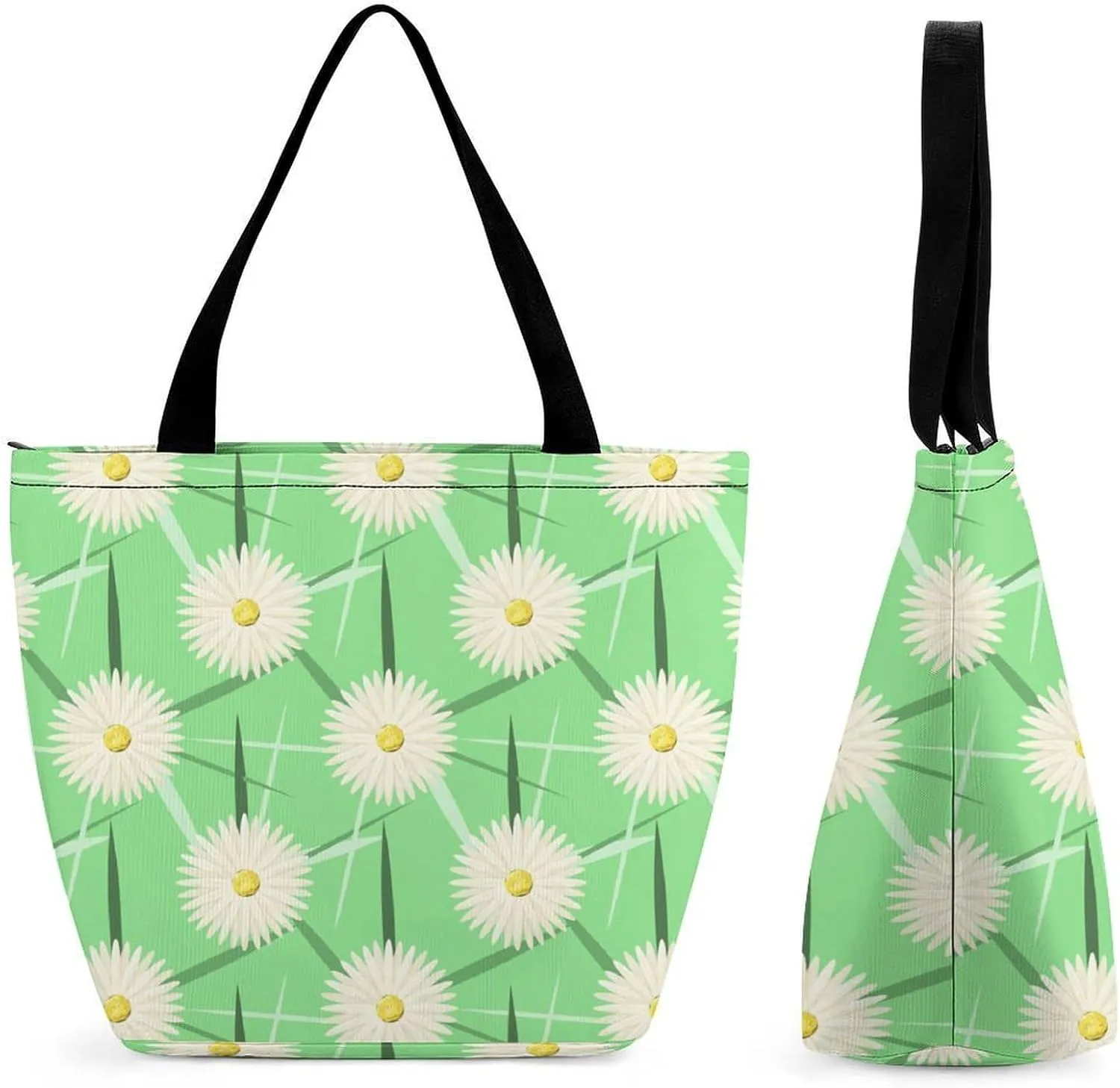 Doodle Cats Print Hobo Handbags With Zipper Women's Tote Handbags