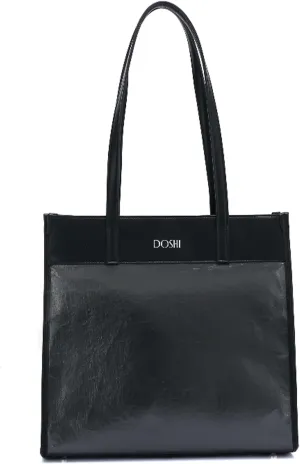 DOSHI - Portrait Tote 2 - Sustainable German Kraft Paper Vegan Leather Tote Bag for Women - Unique Vegan Tote Bag