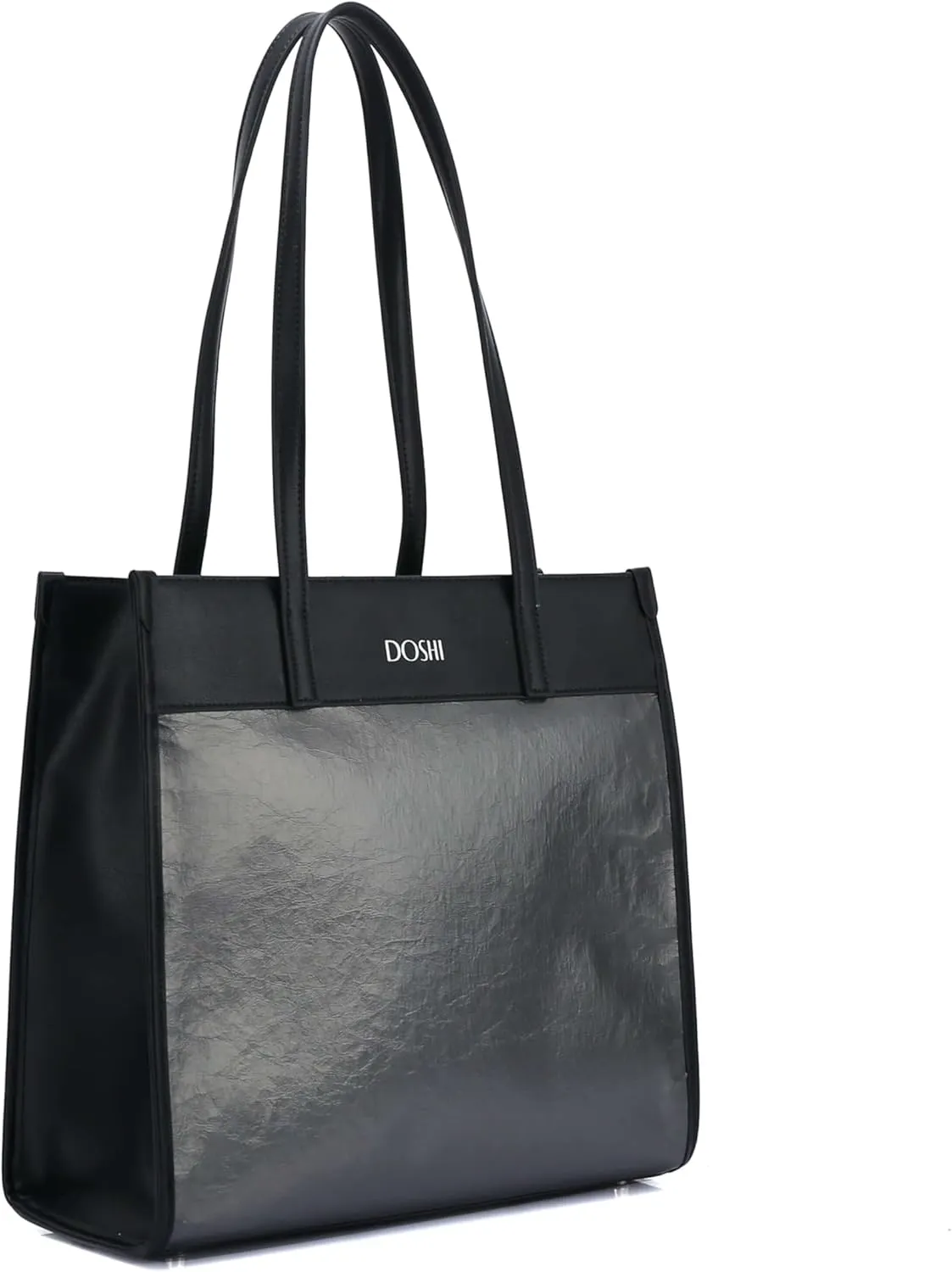 DOSHI - Portrait Tote 2 - Sustainable German Kraft Paper Vegan Leather Tote Bag for Women - Unique Vegan Tote Bag