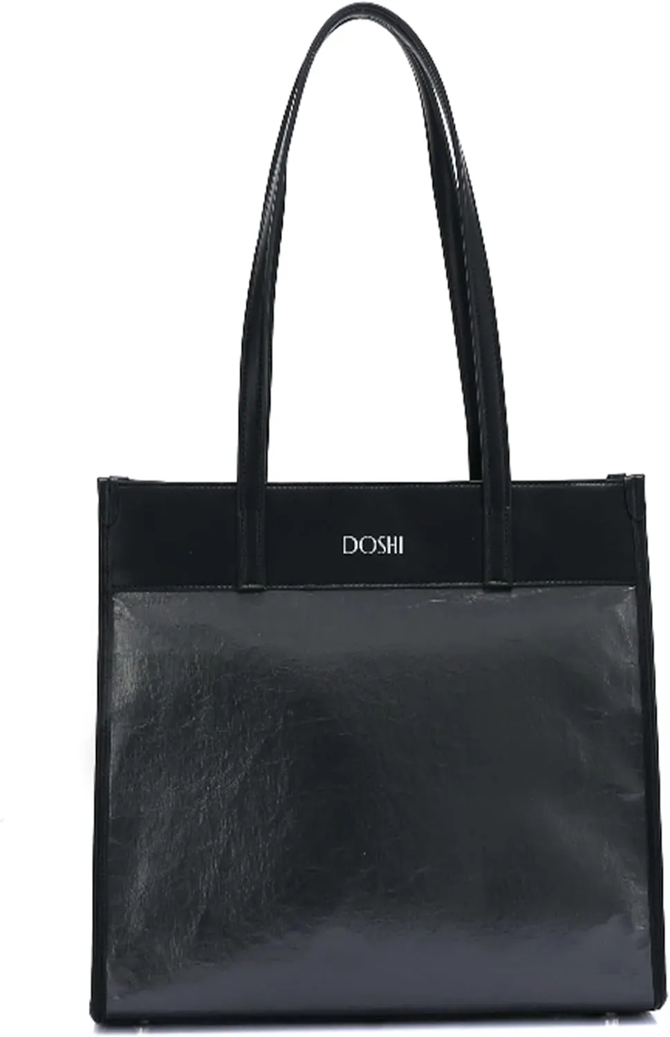 DOSHI - Portrait Tote 2 - Sustainable German Kraft Paper Vegan Leather Tote Bag for Women - Unique Vegan Tote Bag
