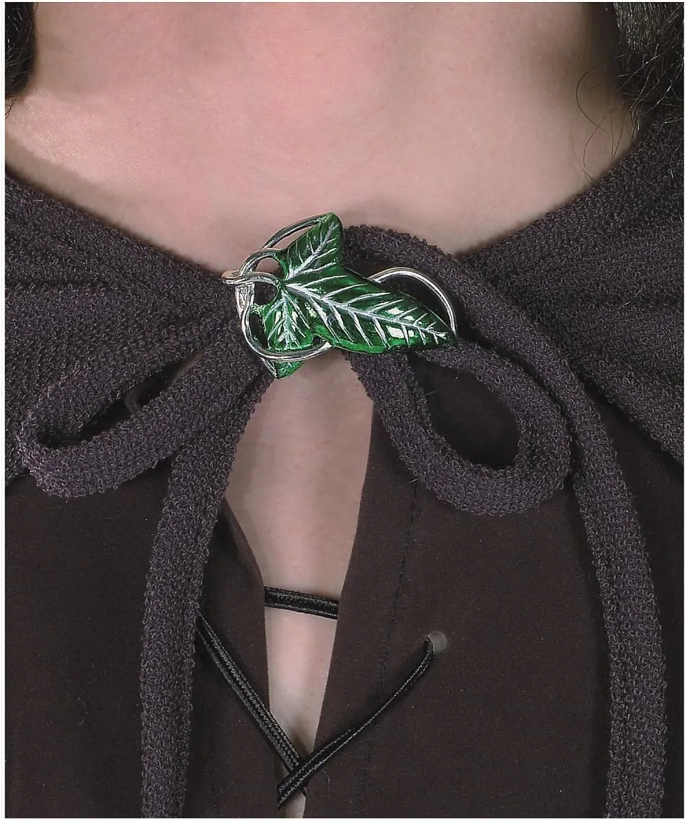 Elven Cloak Leaf Clasp Costume Accessory, Enamel Pins Brooch for Women Men Suit Pendant Necklace ,Cloak Clasp Brooches Cosplay Jewelry