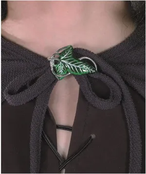 Elven Cloak Leaf Clasp Costume Accessory, Enamel Pins Brooch for Women Men Suit Pendant Necklace ,Cloak Clasp Brooches Cosplay Jewelry