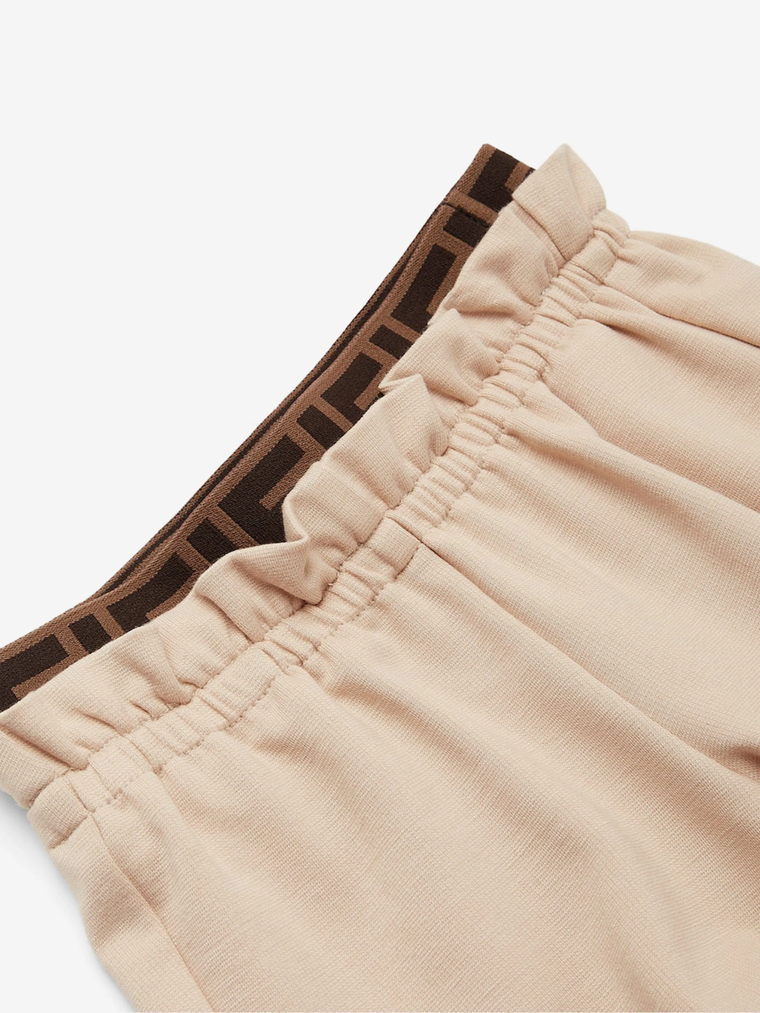 Fendi Baby Girls Punto Milano Trousers in Beige
