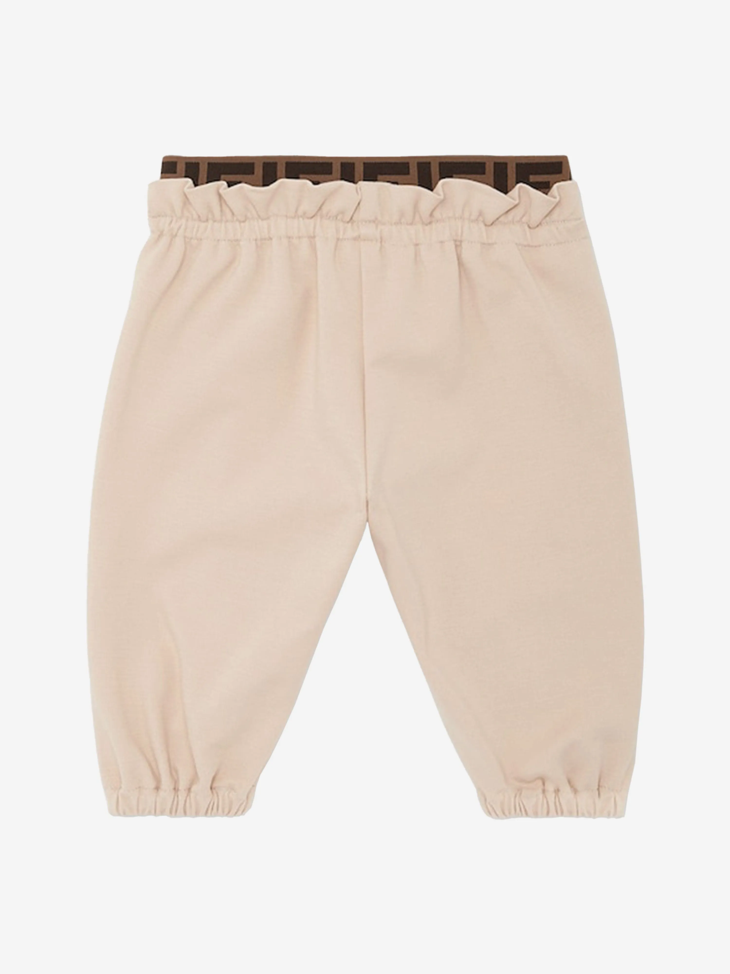 Fendi Baby Girls Punto Milano Trousers in Beige