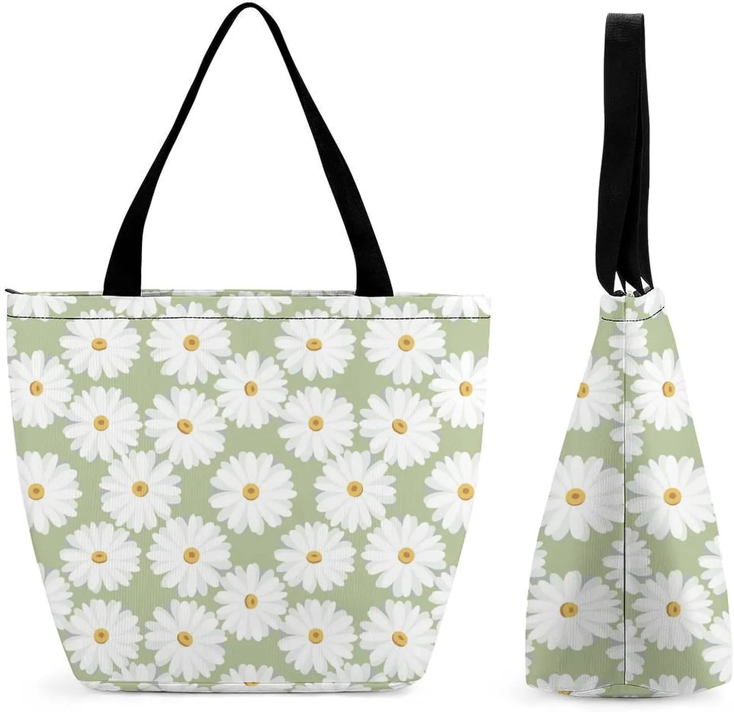 Floral Vintage Colorful Print Hobo Handbags With Zipper Women's Tote Handbags